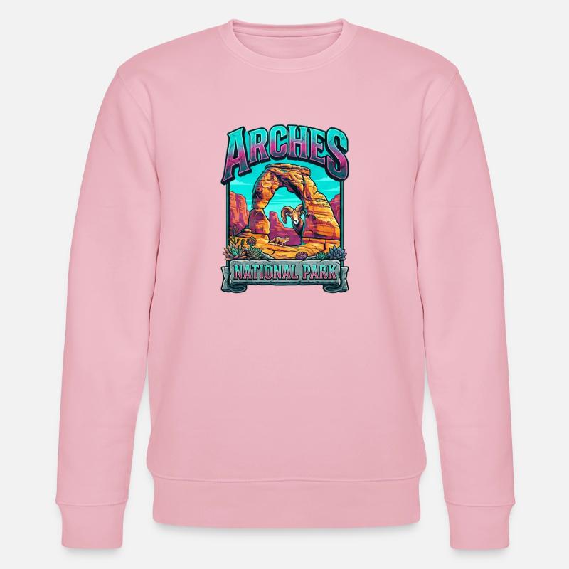 Arches Nationalpark Farbexplosion - Stanley/Stella Unisex Bio-Sweatshirt CHANGER  - Hellrosa