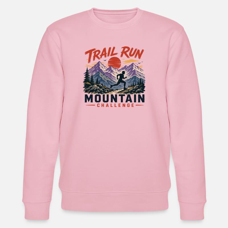 Trail Run - Mountain Challenge - Stanley/Stella CHANGER Unisex Organic Sweatshirt - cotton pink
