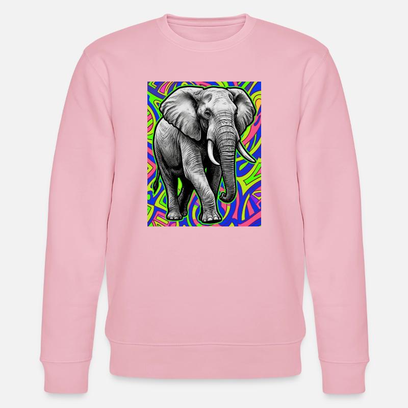 Elefant - Stanley/Stella Unisex Bio-Sweatshirt CHANGER - Hellrosa