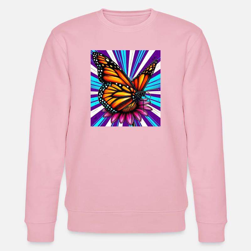 papillon - Sweat bio CHANGER Stanley/Stella Unisexe - rose pâle