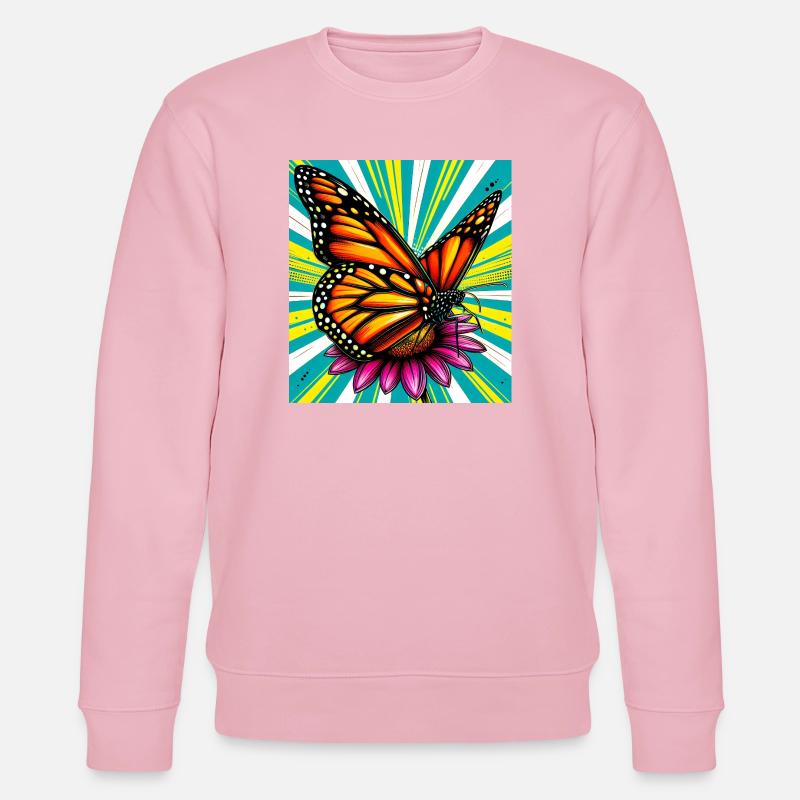 Schmetterling - Stanley/Stella Unisex Bio-Sweatshirt CHANGER - Hellrosa