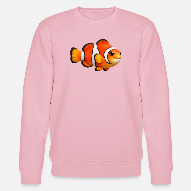 Clownfisch Meeresfisch Bunt - Stanley/Stella Unisex Bio-Sweatshirt CHANGER - Hellrosa