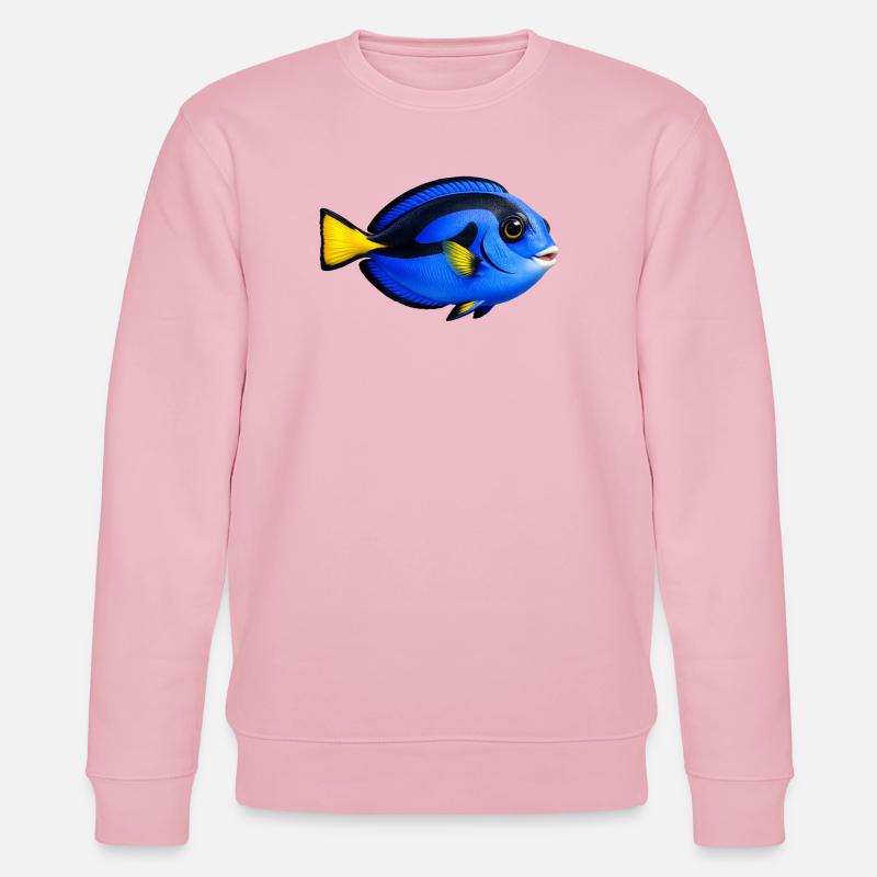 Doktorfisch bunt Meeresfisch - Stanley/Stella Unisex Bio-Sweatshirt CHANGER - Hellrosa