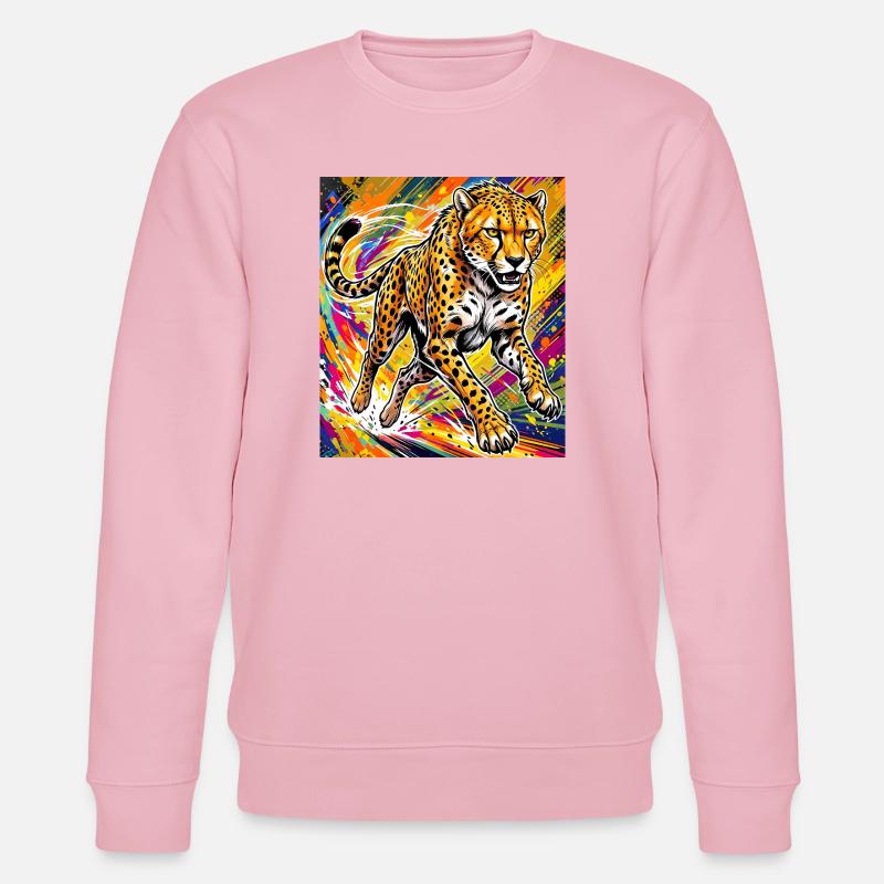 guépard - Sweat bio CHANGER Stanley/Stella Unisexe - rose pâle
