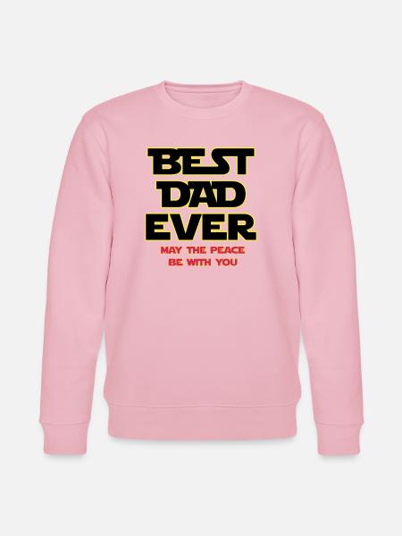 Best Dad Ever Neon Outline - Stanley/Stella CHANGER Unisex Organic Sweatshirt - cotton pink