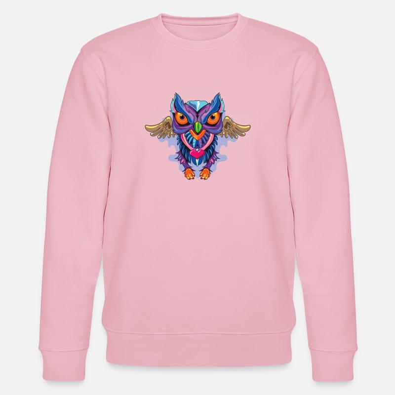 Eule - Stanley/Stella Unisex Bio-Sweatshirt CHANGER - Hellrosa