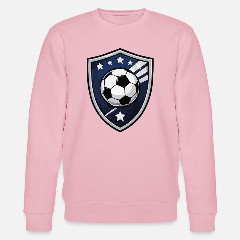 Soccer Shield Crest - Stanley/Stella Unisex Bio-Sweatshirt CHANGER  - Hellrosa
