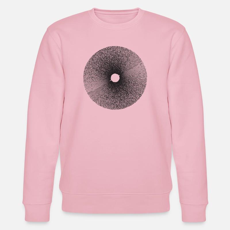 Radial Sunburst Ring Pattern - Stanley/Stella CHANGER Unisex Organic Sweatshirt - cotton pink
