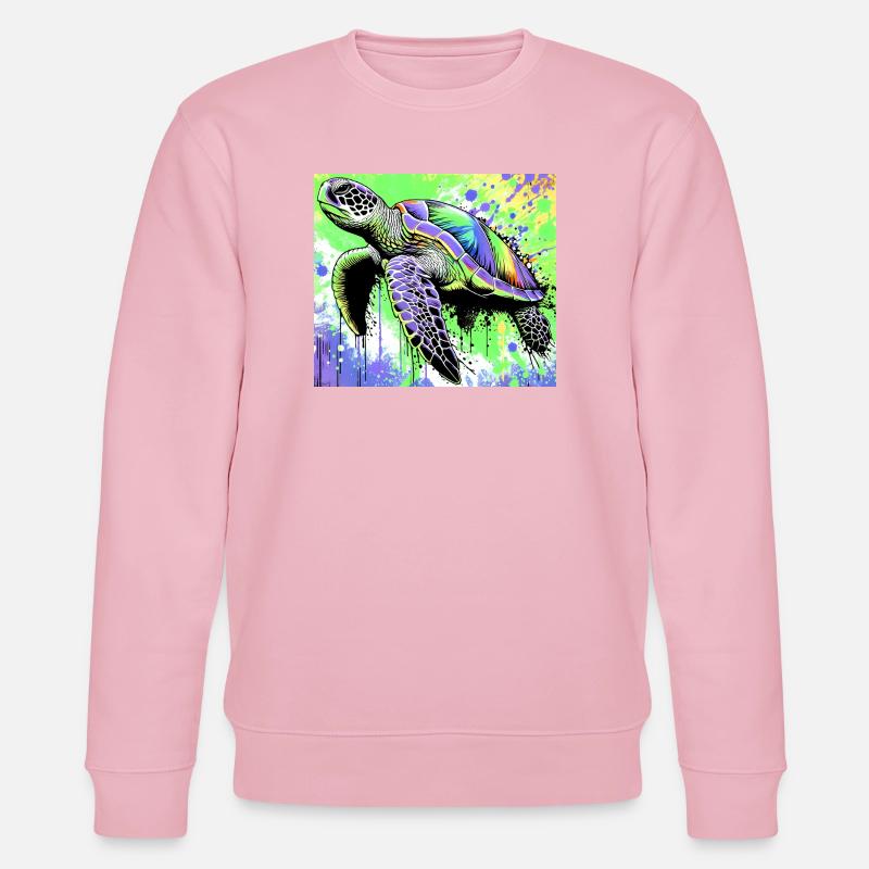 turtle - Stanley/Stella CHANGER Unisex Organic Sweatshirt - cotton pink