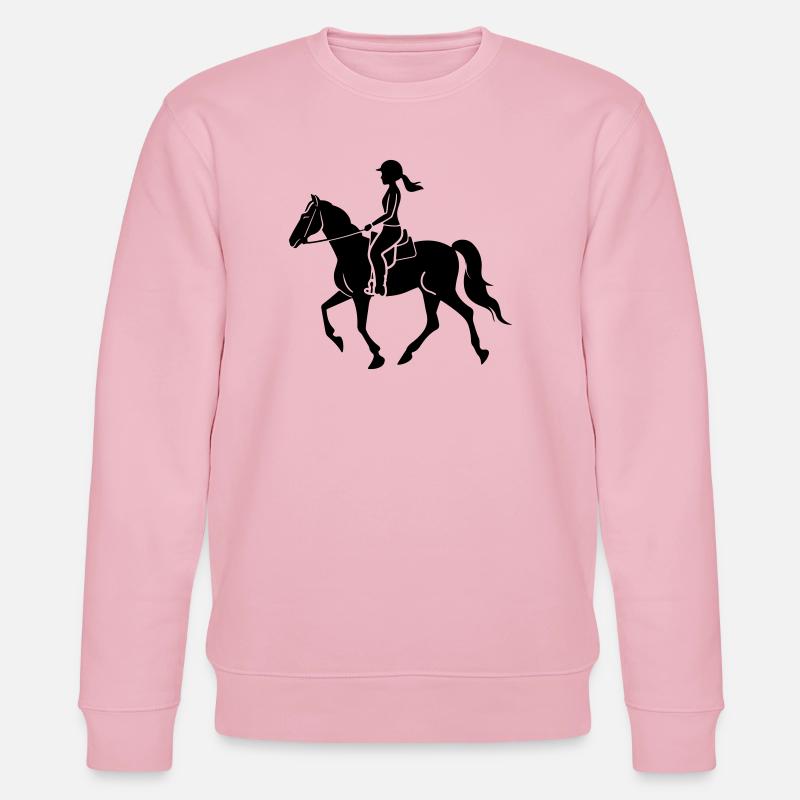Pferdereiten - Stanley/Stella Unisex Bio-Sweatshirt CHANGER  - Hellrosa