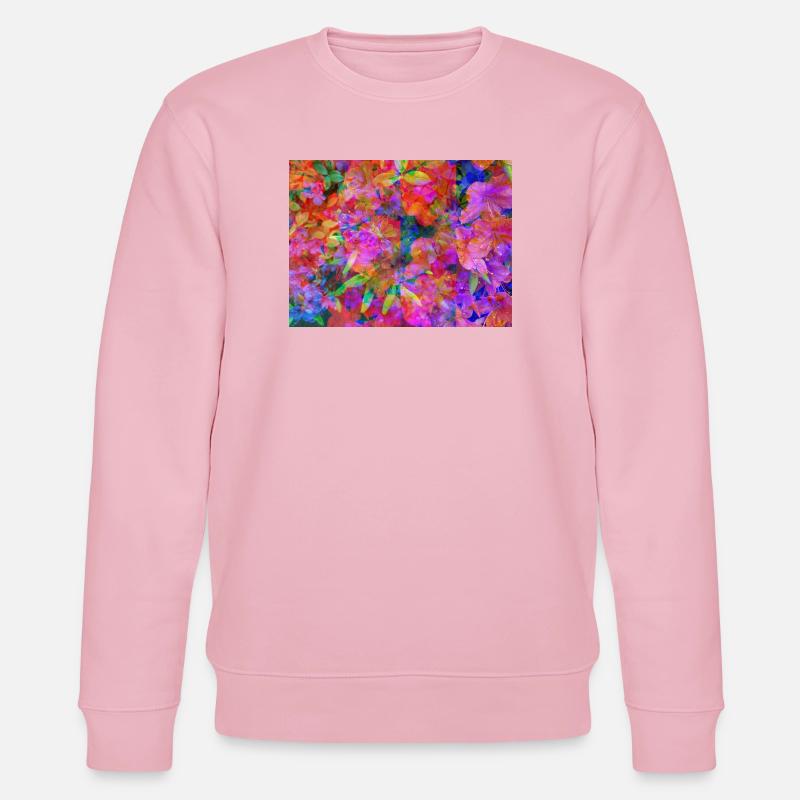Farbexplosion Blüten-Collage - Stanley/Stella Unisex Bio-Sweatshirt CHANGER - Hellrosa