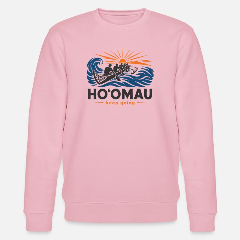 Hoomau Keep Going - Stanley/Stella CHANGER Unisex Organic Sweatshirt - cotton pink