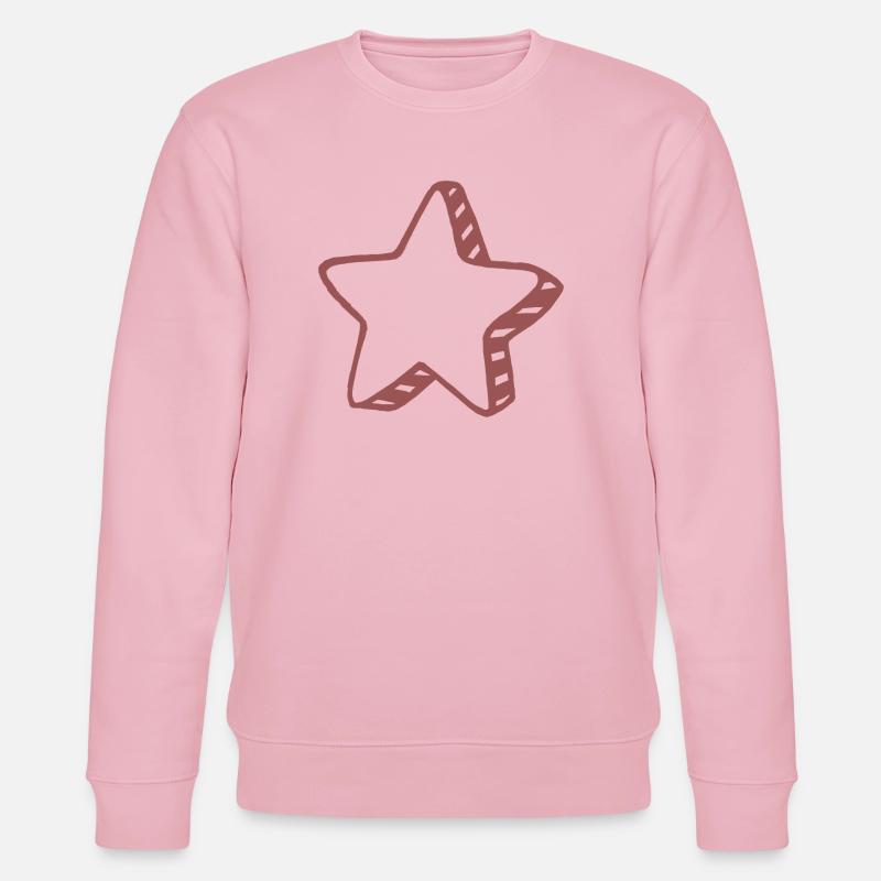 Rustic Doodle Star - Stanley/Stella CHANGER Unisex Organic Sweatshirt - cotton pink