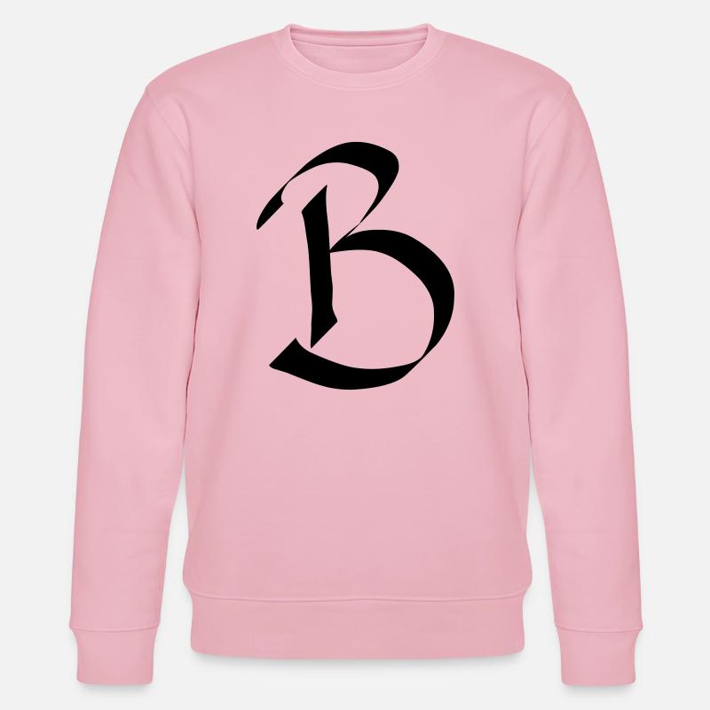 Letter B - Stanley/Stella CHANGER Unisex Organic Sweatshirt - cotton pink