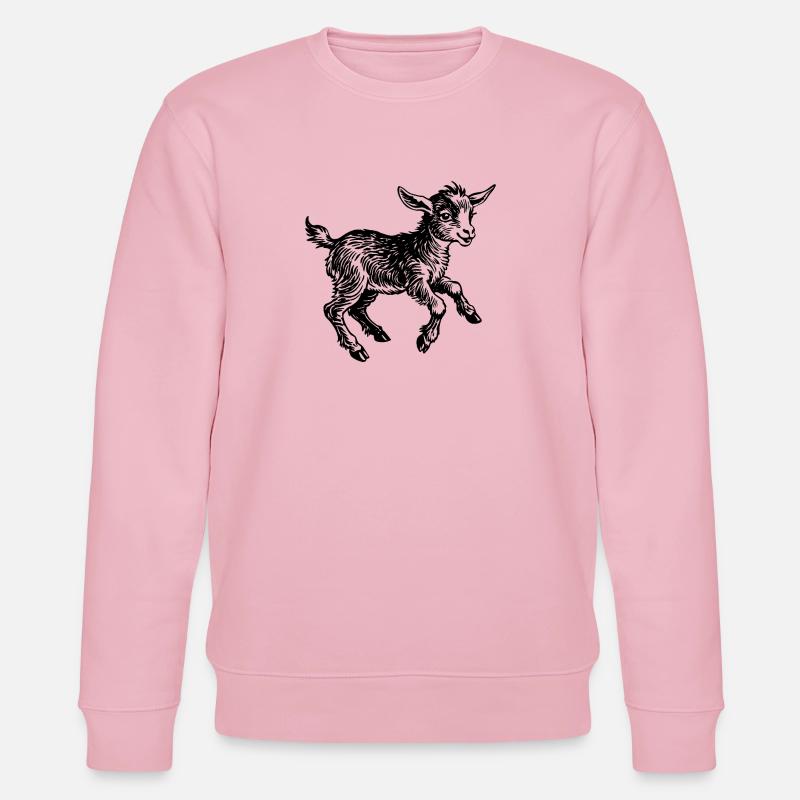 Springende Ziegenjunge - Stanley/Stella Unisex Bio-Sweatshirt CHANGER - Hellrosa