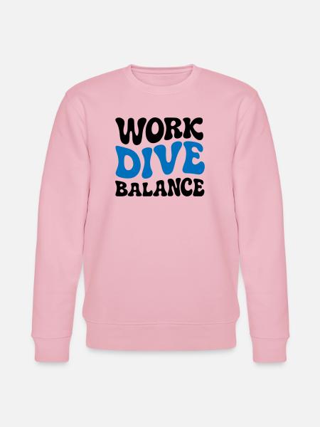 Work Dive Balance Taucher-Geschenk - Stanley/Stella Unisex Bio-Sweatshirt CHANGER - Hellrosa