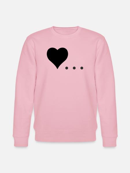 Heart with Three Dots – Symbol Design - Stanley/Stella CHANGER Unisex Organic Sweatshirt - cotton pink