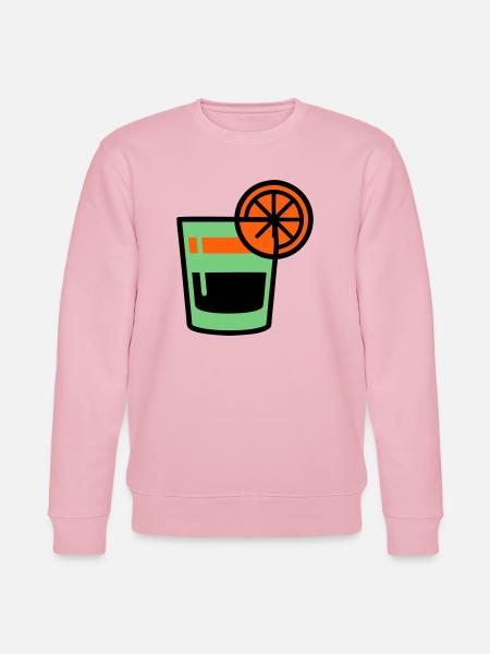 Cocktail Glas Logo - Stanley/Stella Unisex Bio-Sweatshirt CHANGER  - Hellrosa