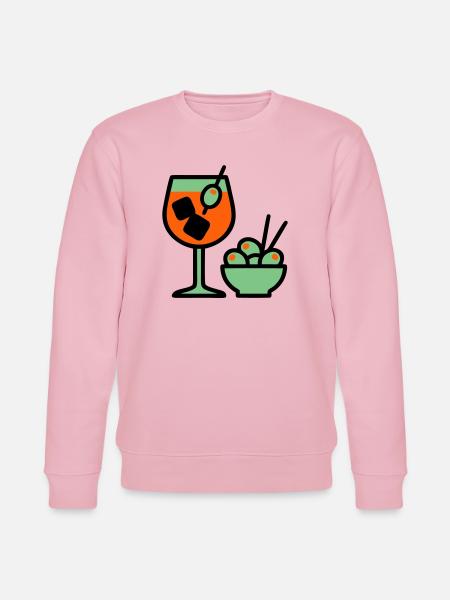Martini Cocktail Graphic - Stanley/Stella CHANGER Unisex Organic Sweatshirt - cotton pink