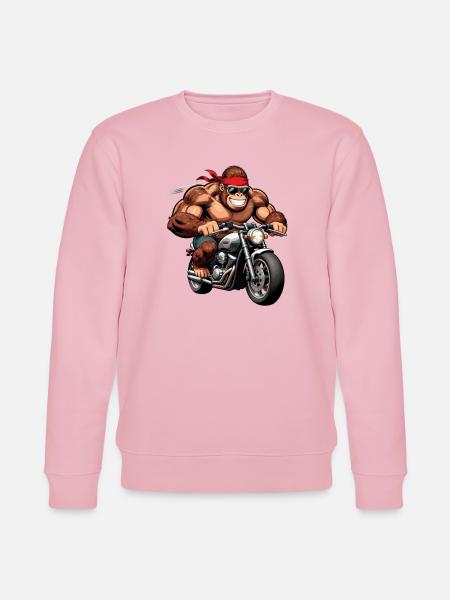 Biker Gorille Musclé - Sweat bio CHANGER Stanley/Stella Unisexe - rose pâle