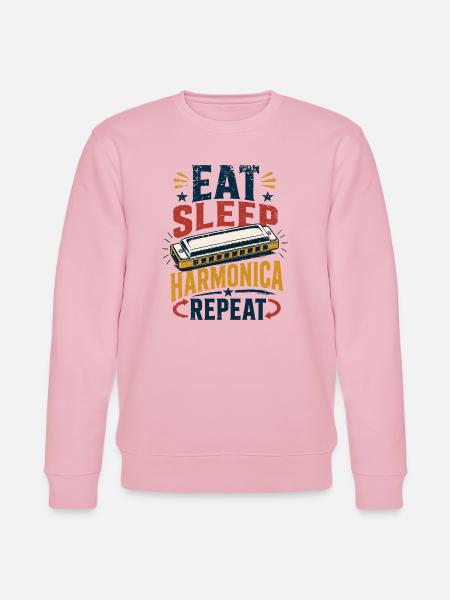 Instrument Harmonica Repeat-Music Harmonica - Stanley/Stella CHANGER Unisex Organic Sweatshirt - cotton pink