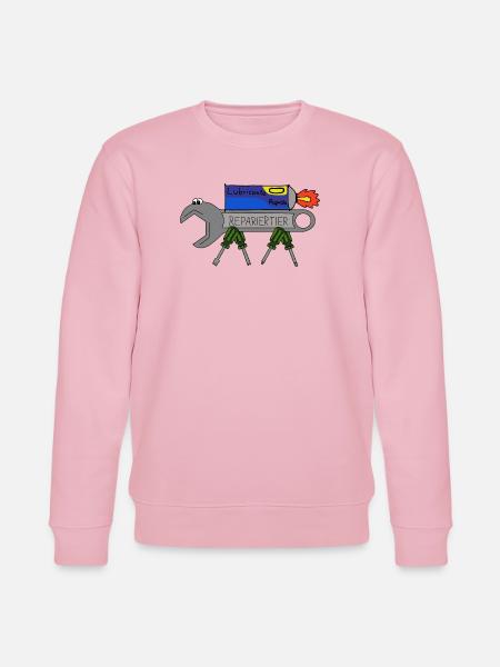 ReparierTier mit LubriFast - Stanley/Stella Unisex Bio-Sweatshirt CHANGER - Hellrosa