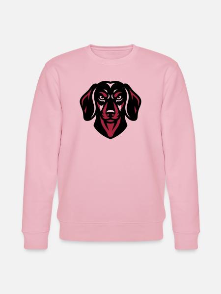 Schwarzer Dackel Logo - Stanley/Stella Unisex Bio-Sweatshirt CHANGER - Hellrosa