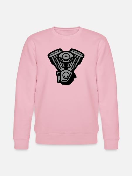 V2 Engine Block Graphics - Stanley/Stella CHANGER Unisex Organic Sweatshirt - cotton pink
