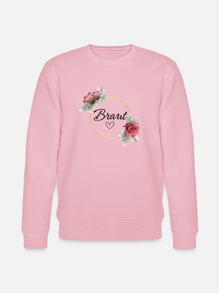 Braut Herz Rosenkranz - Stanley/Stella Unisex Bio-Sweatshirt CHANGER  - Hellrosa
