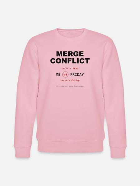 Merge Conflict: Me vs. Friday - Stanley/Stella Unisex Bio-Sweatshirt CHANGER - Hellrosa