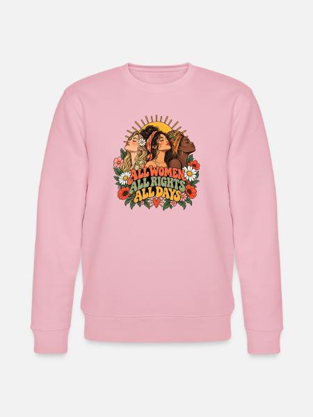 "All Women All Rights" - Stanley/Stella Unisex Bio-Sweatshirt CHANGER - Hellrosa