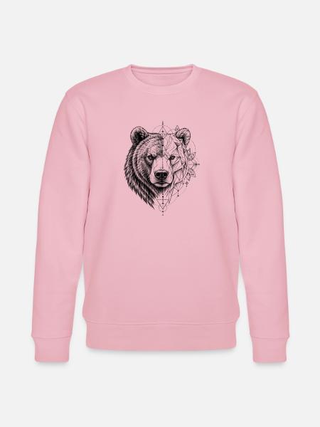 Bär – Stärke der Wildnis - Stanley/Stella Unisex Bio-Sweatshirt CHANGER - Hellrosa
