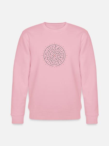 Sonnengeometrisches Labyrinth Blau-Grün - Stanley/Stella Unisex Bio-Sweatshirt CHANGER - Hellrosa