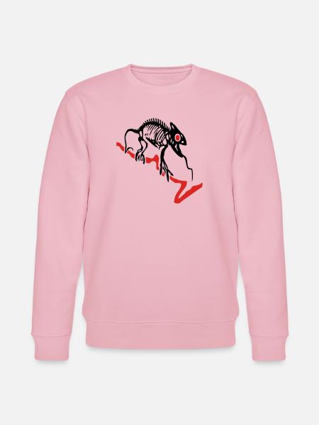 Gecko, Eidechse, Computer - Stanley/Stella Unisex Bio-Sweatshirt CHANGER - Hellrosa