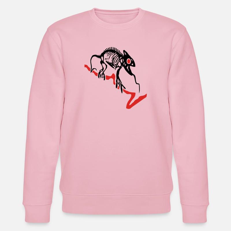 Gecko, Eidechse, Computer - Stanley/Stella Unisex Bio-Sweatshirt CHANGER  - Hellrosa