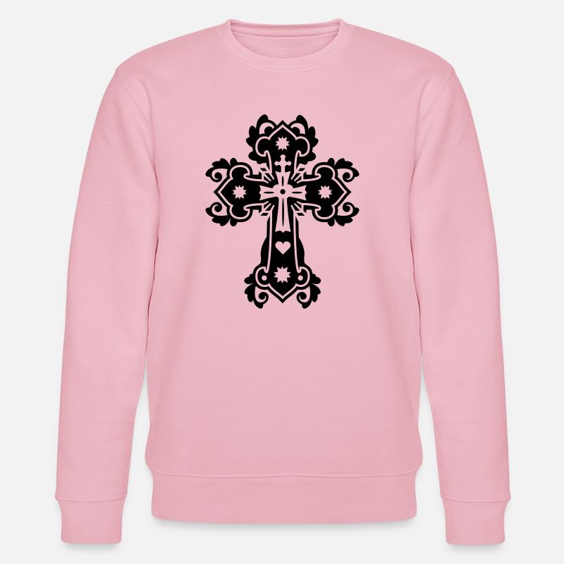 gothique croix religieuse croix - Sweat bio CHANGER Stanley/Stella Unisexe - rose pâle