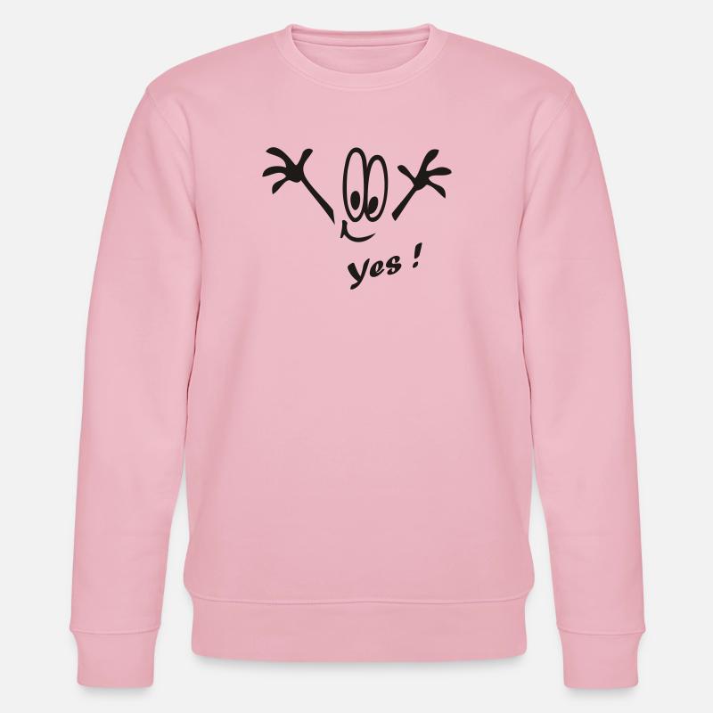 Yes ! Comic - Stanley/Stella Unisex Bio-Sweatshirt CHANGER  - Hellrosa