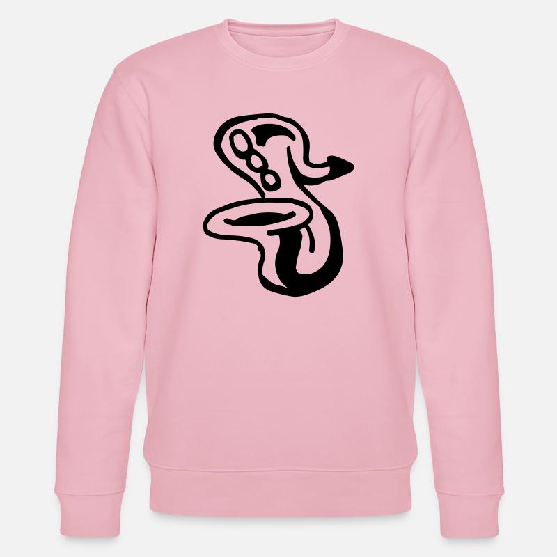 Saxophon - Stanley/Stella Unisex Bio-Sweatshirt CHANGER  - Hellrosa