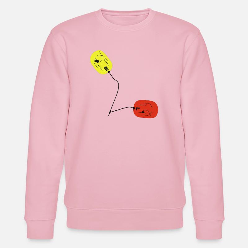 Defibrillator Paddels - Stanley/Stella Unisex Bio-Sweatshirt CHANGER  - Hellrosa