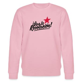 viva la revolucion - revolution! - Stanley/Stella CHANGER Unisex Organic Sweatshirt - cotton pink - Front - Jaron (178cm) & Liana (172cm)