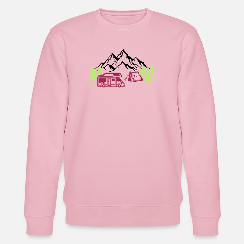 Urlaub in den Bergen - Stanley/Stella Unisex Bio-Sweatshirt CHANGER  - Hellrosa