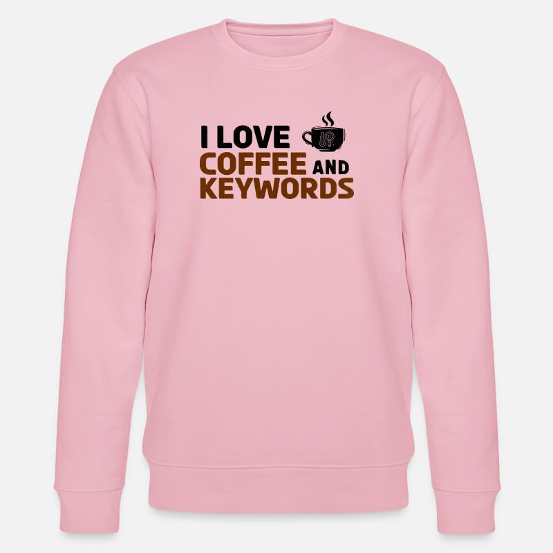 Coffee Keywords Typo - Stanley/Stella Unisex Bio-Sweatshirt CHANGER  - Hellrosa