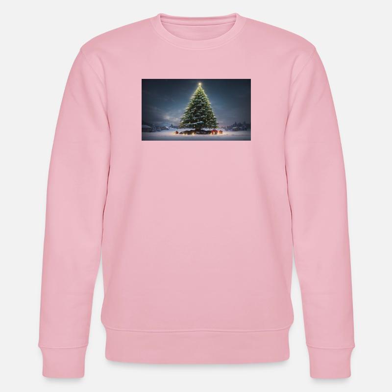 Winterlicher Weihnachtsbaum mit Geschenken - Stanley/Stella Unisex Bio-Sweatshirt CHANGER  - Hellrosa
