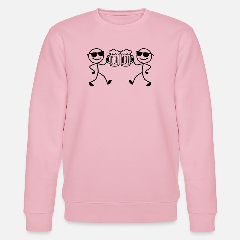Saufen Party Bier - Stanley/Stella Unisex Bio-Sweatshirt CHANGER  - Hellrosa