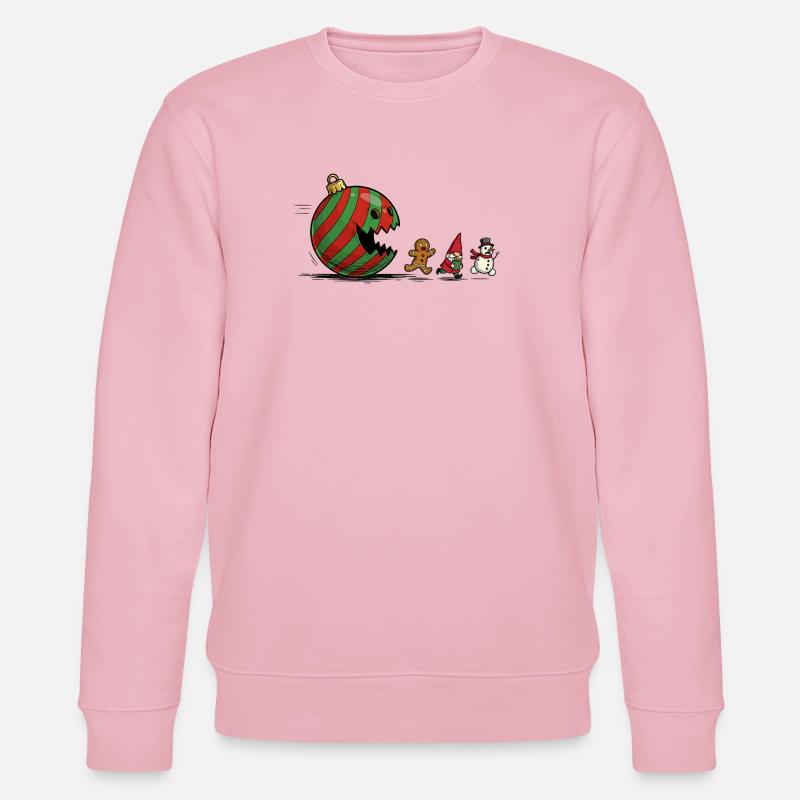 Verschlingende Weihnachtskugel Ornament - Stanley/Stella Unisex Bio-Sweatshirt CHANGER  - Hellrosa