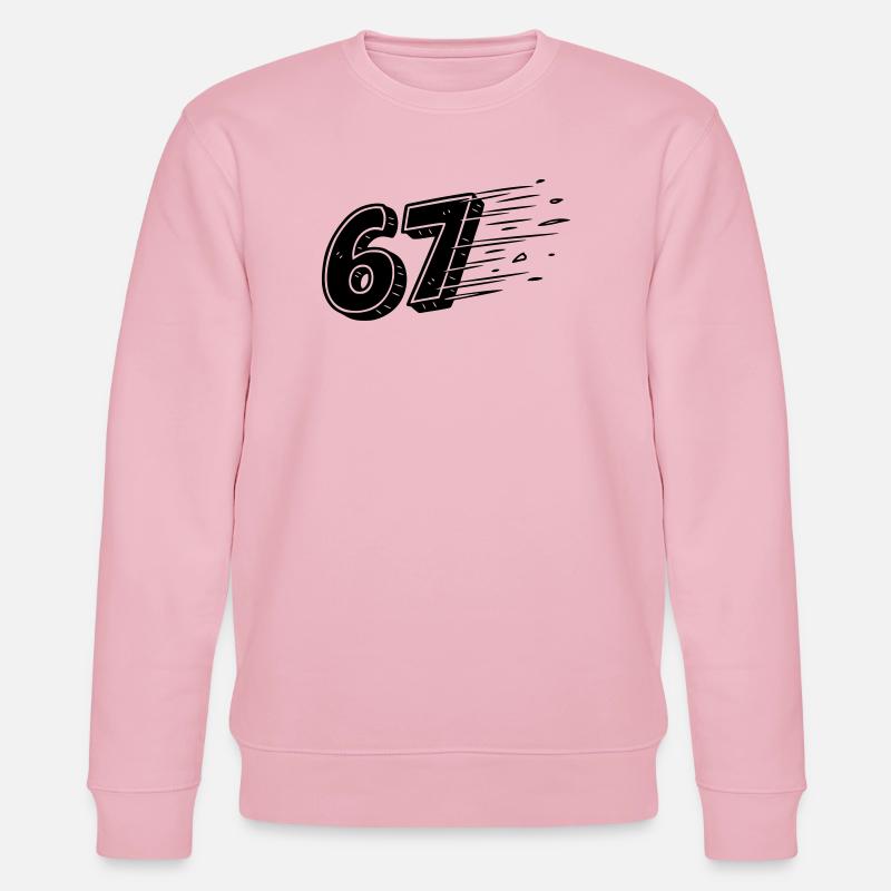 67 Meme Speedlines – Numéro Fast Comic - Sweat bio CHANGER Stanley/Stella Unisexe - rose pâle