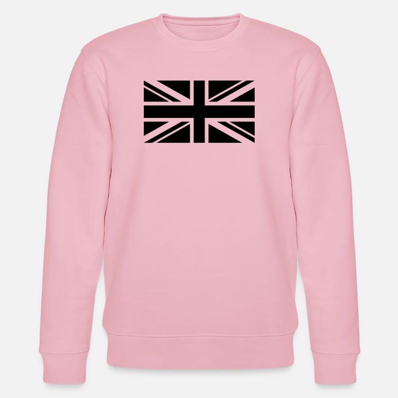 Plaine de drapeau Angleterre - Sweat bio CHANGER Stanley/Stella Unisexe - rose pâle
