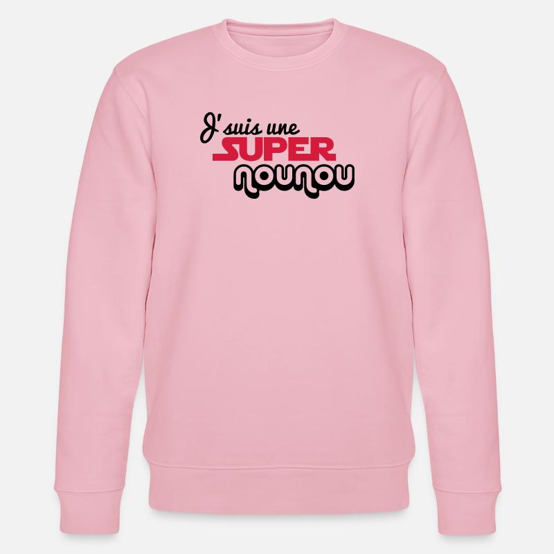 Ich bin ein Super Nanny - Stanley/Stella Unisex Bio-Sweatshirt CHANGER  - Hellrosa