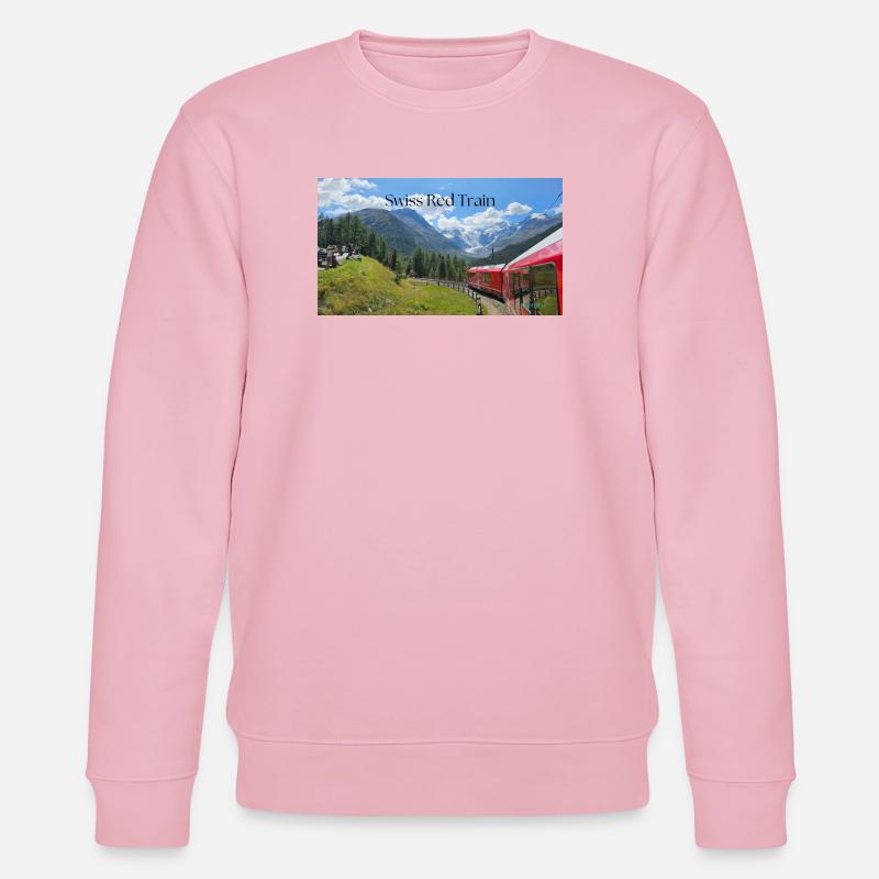 Schweizerischer Roter Zug - Stanley/Stella Unisex Bio-Sweatshirt CHANGER  - Hellrosa