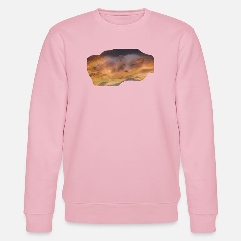 träumender Polarfuchs - Stanley/Stella Unisex Bio-Sweatshirt CHANGER  - Hellrosa